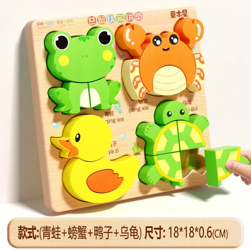 Nelokid Wooden Shape Puzzle Board