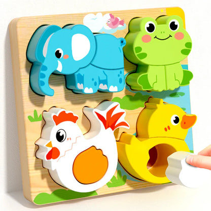 Nelokid Wooden Shape Puzzle Board