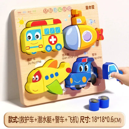 Nelokid Wooden Shape Puzzle Board