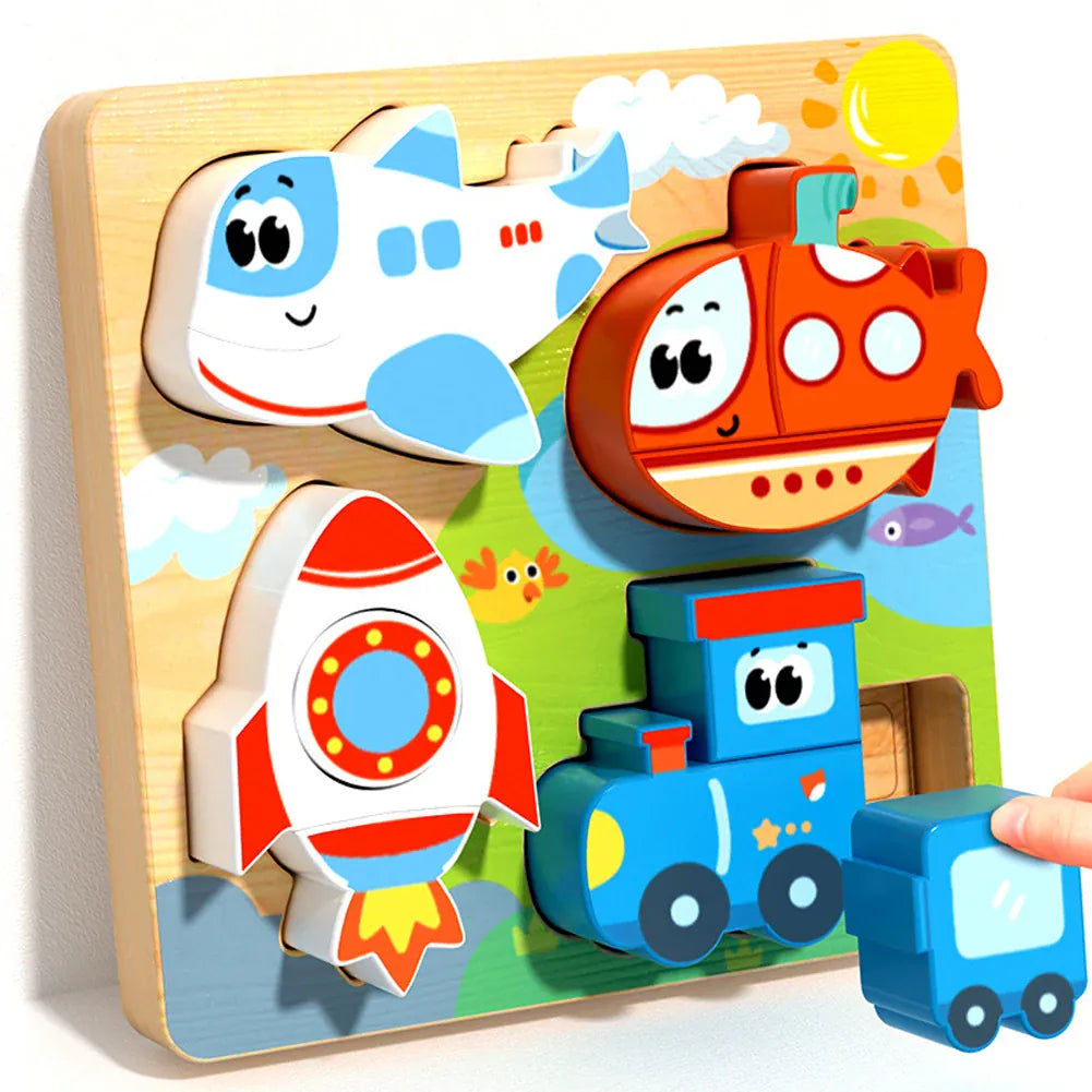 Nelokid Wooden Shape Puzzle Board