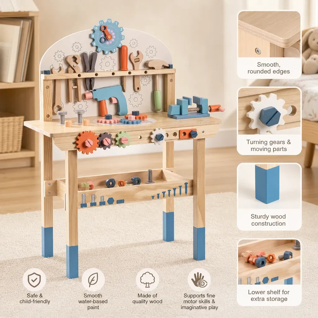 Nelokid Kids Tool Bench Set