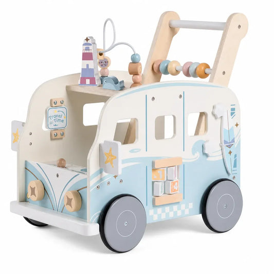Nelokid Wooden Baby Walker