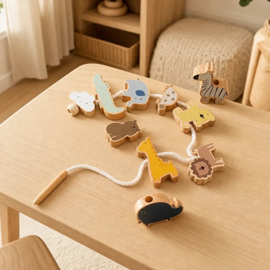 Nelokid Wooden Threading Toy