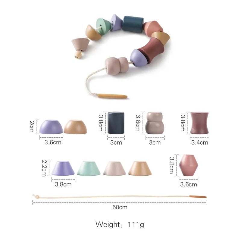Nelokid Wooden Threading Toy