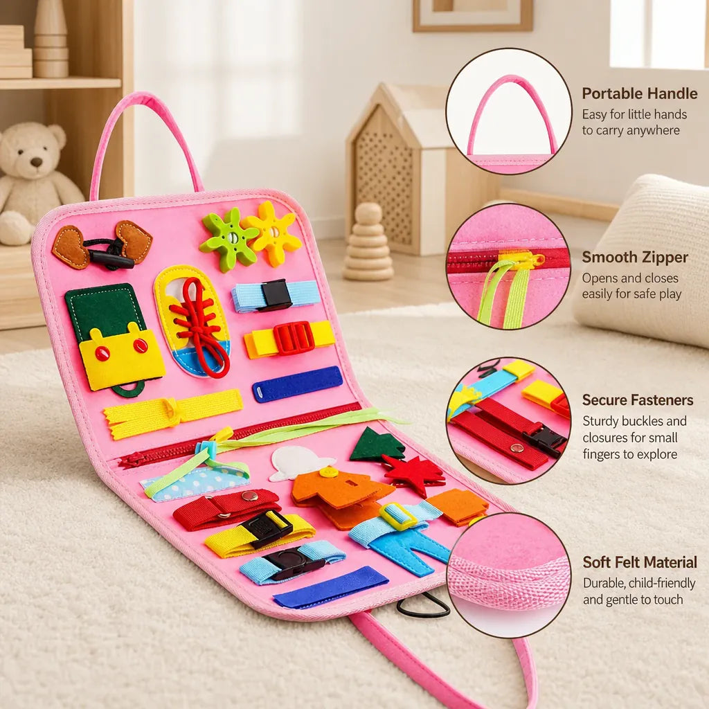 Nelokid Busy Board for Toddlers