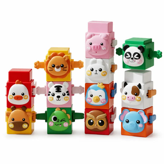Nelokid Wooden Animal Stacking Toy