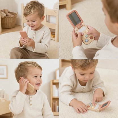 Nelokid Toy Phone Wooden