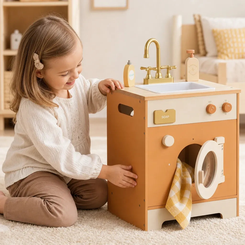Nelokid Toy Kitchen With Washing Machine
