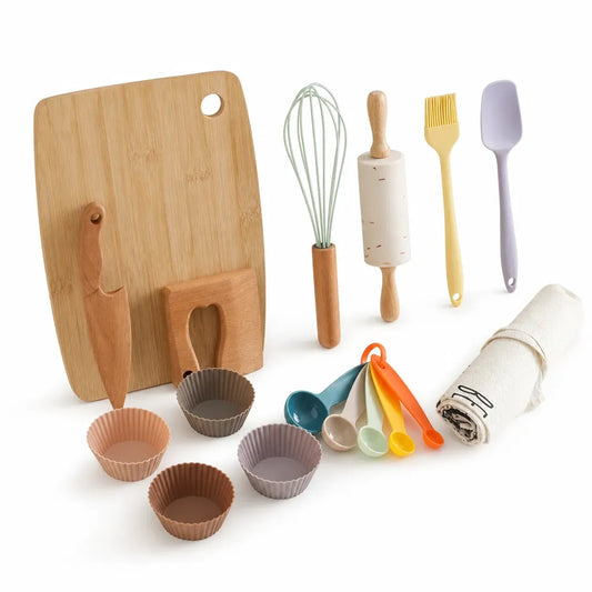 Nelokid Toy Kitchen Cooking Set