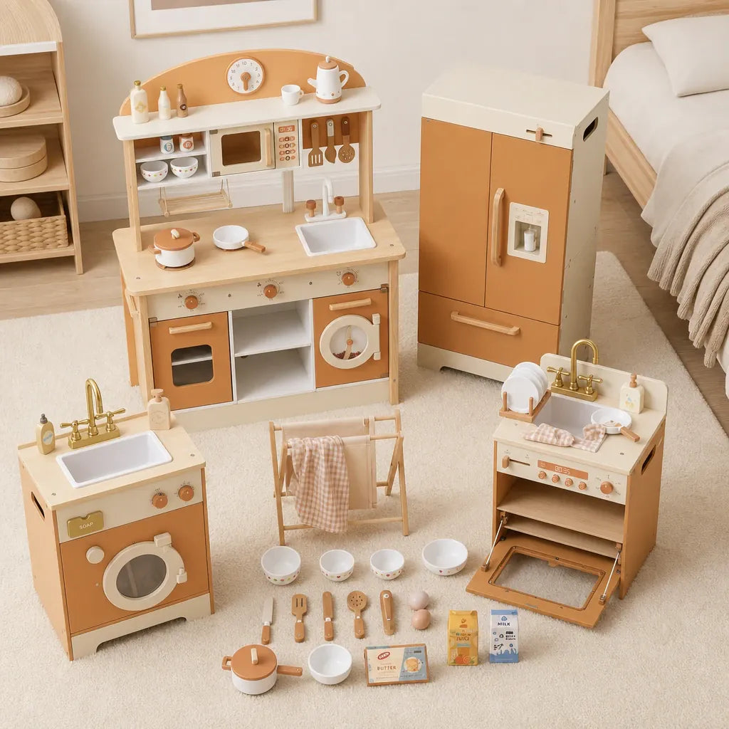 Nelokid Toy Kitchen With Washing Machine