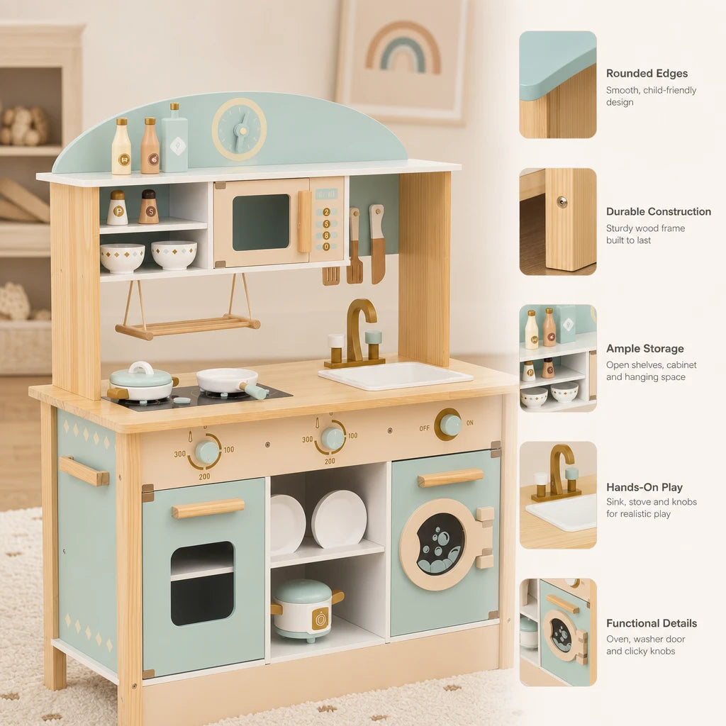 Nelokid Play Kitchen for Kids