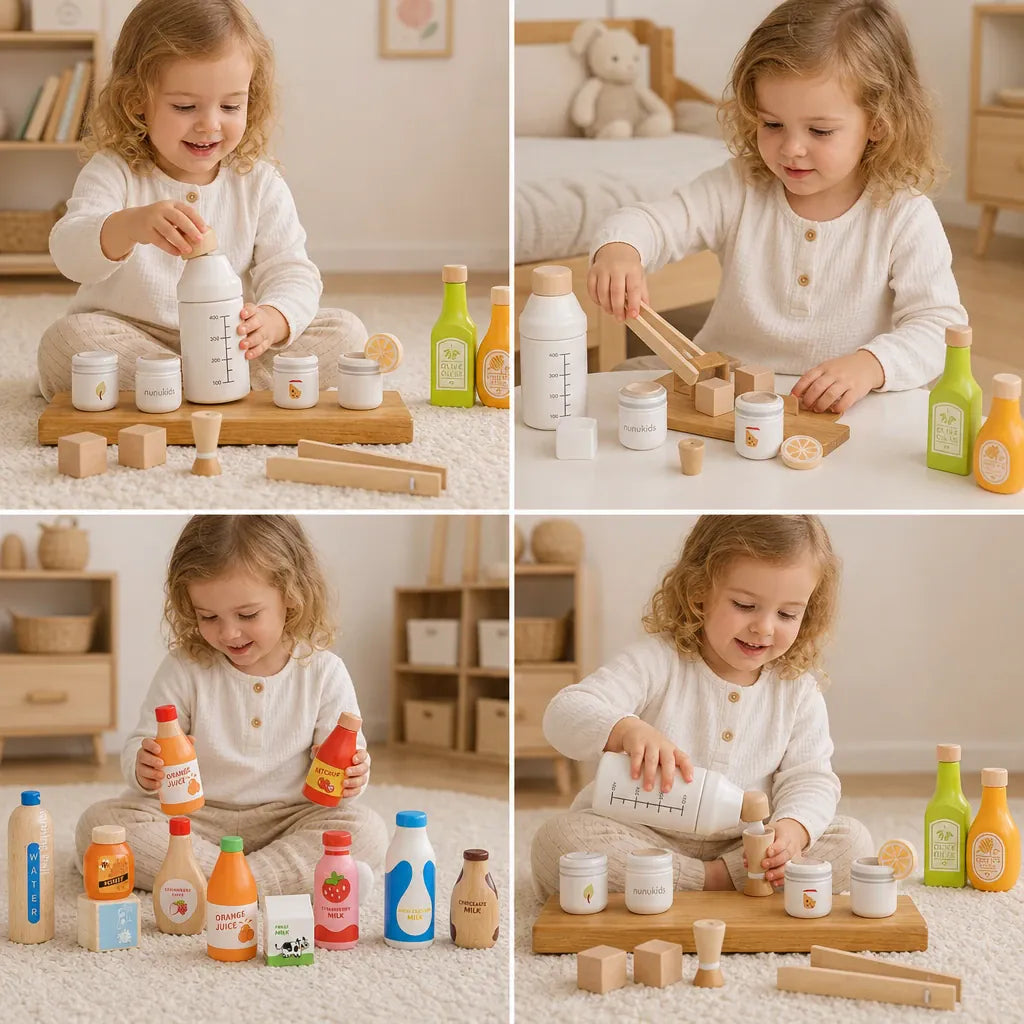 Nelokid Toy Food Set Wooden