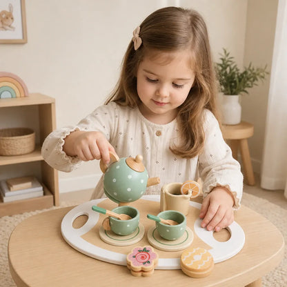 Nelokid Wooden Toy Tea Set