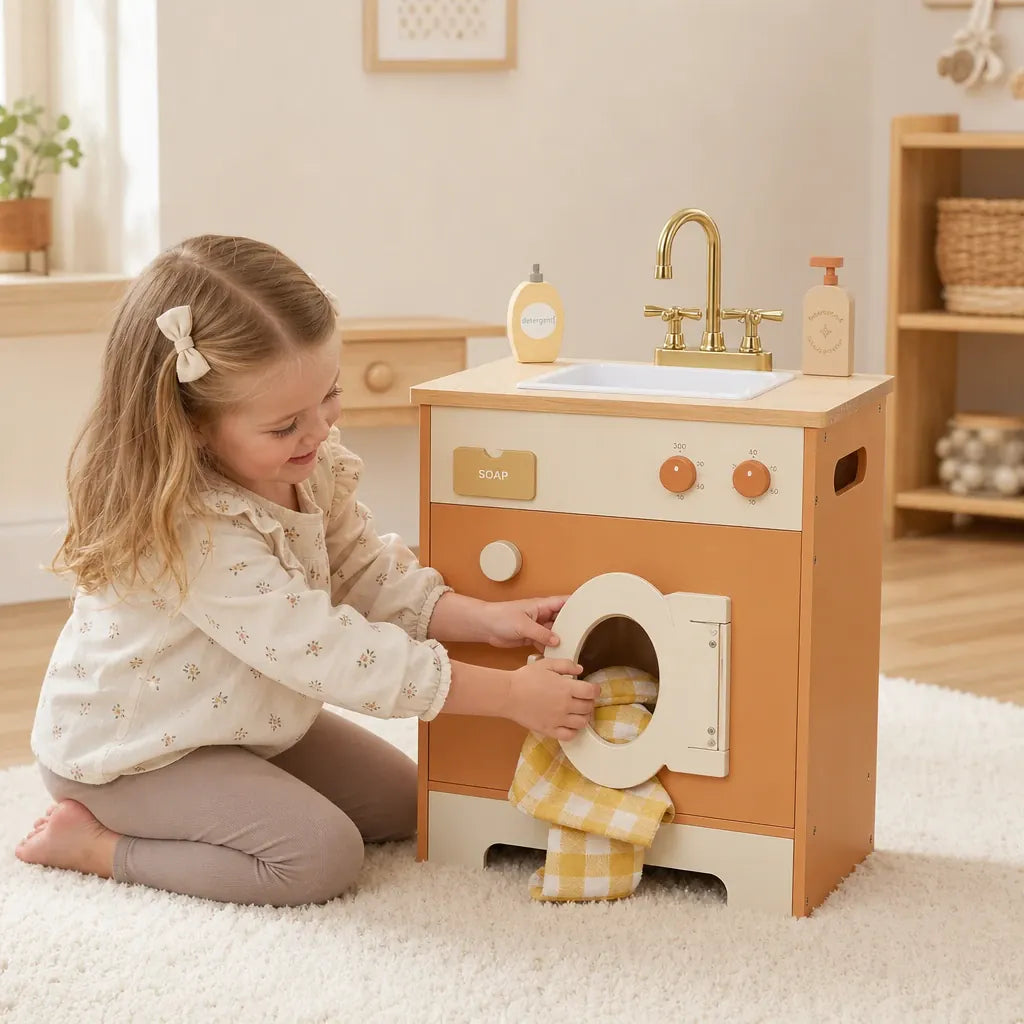 Nelokid Toy Kitchen With Washing Machine