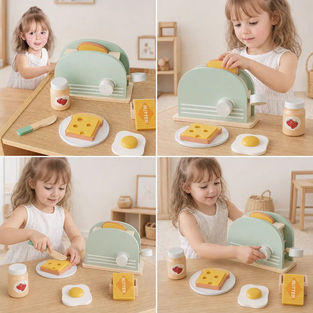Nelokid Toy Kitchen Toaster
