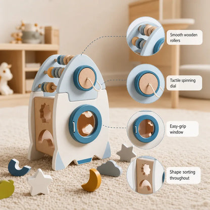 Nelokid Wooden Rocket Puzzle