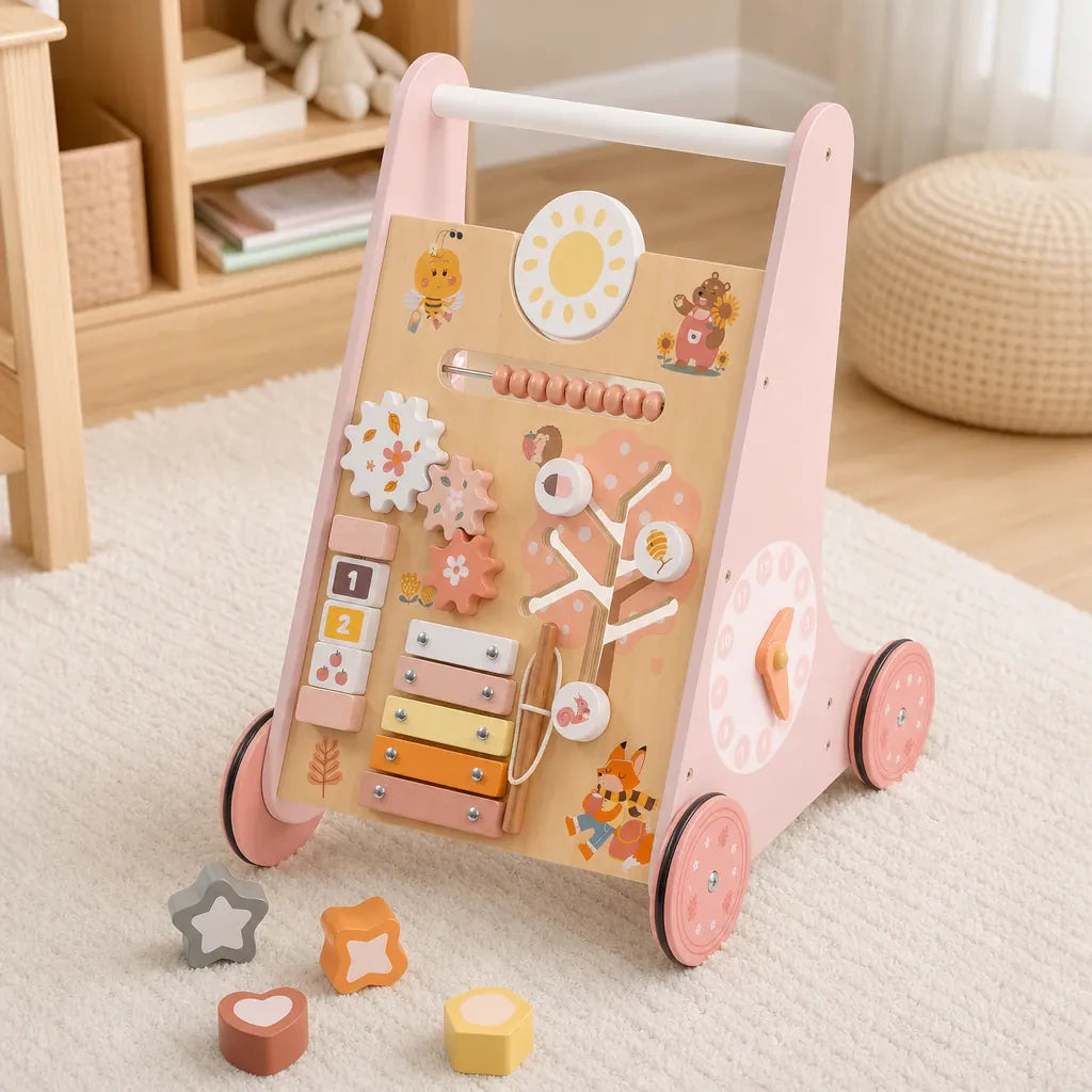 Nelokid Wooden Walker for Baby
