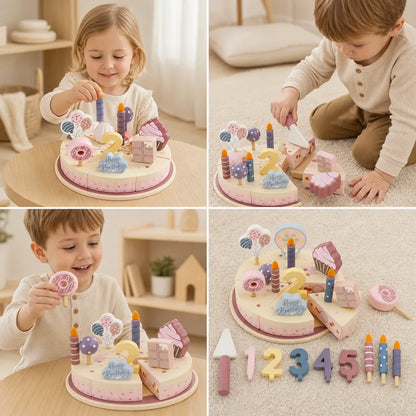 Nelokid Wooden Birthday Cake Toy