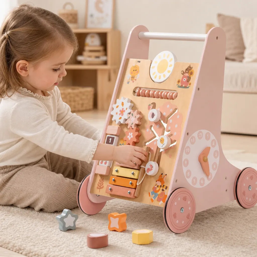 Nelokid Wooden Walker for Baby