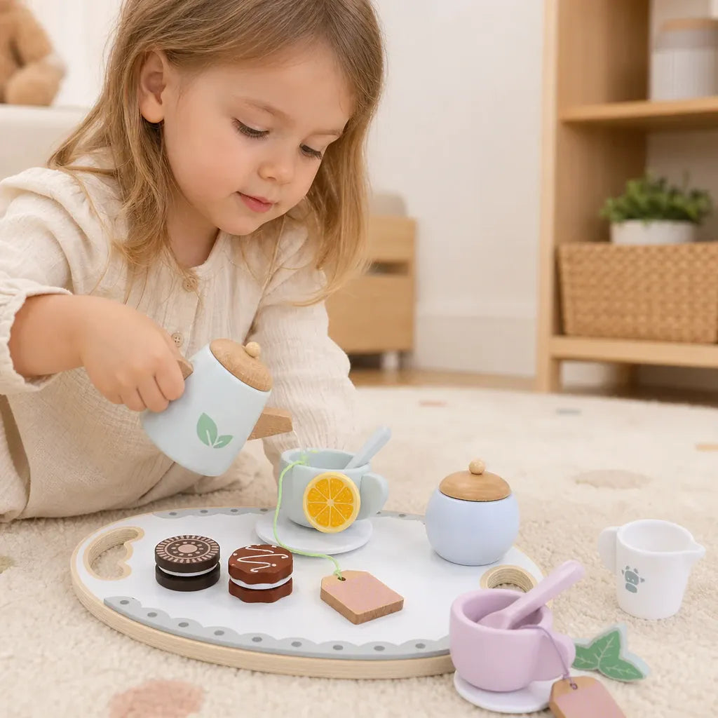 Nelokid Tea Set Childrens Wooden