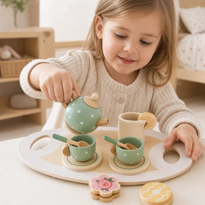 Nelokid Wooden Toy Tea Set
