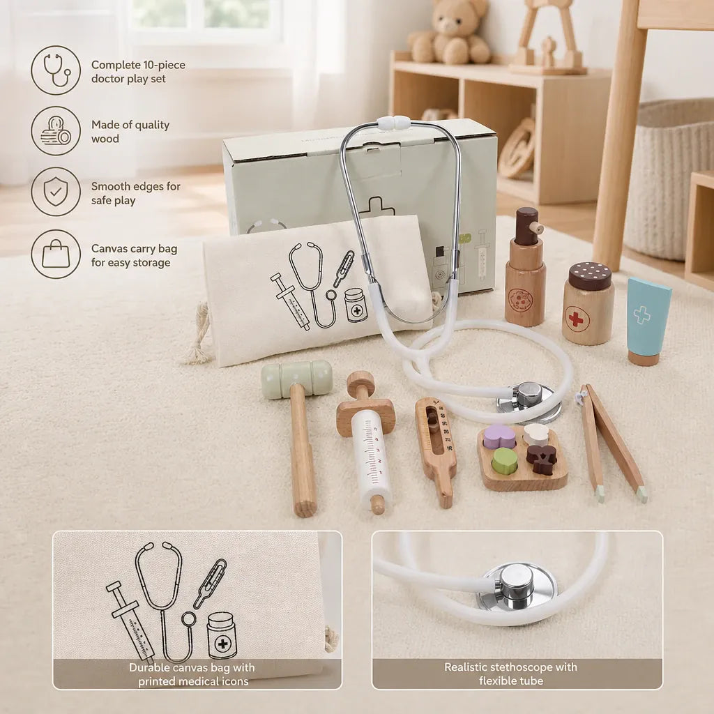 Nelokid Wooden Doctors Set