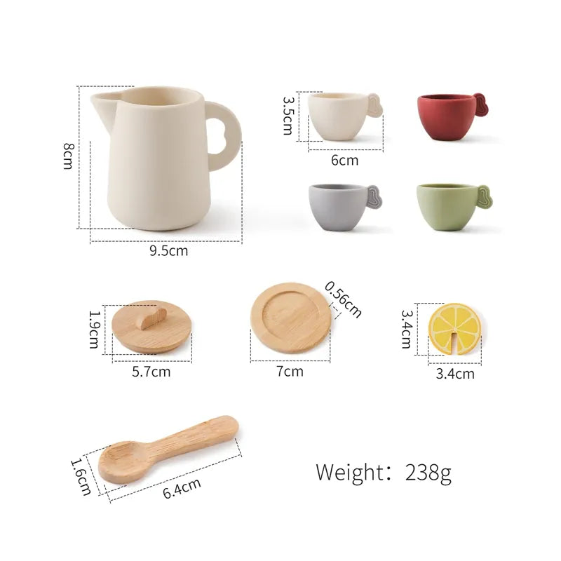 Nelokid Wood Toy Coffee Maker