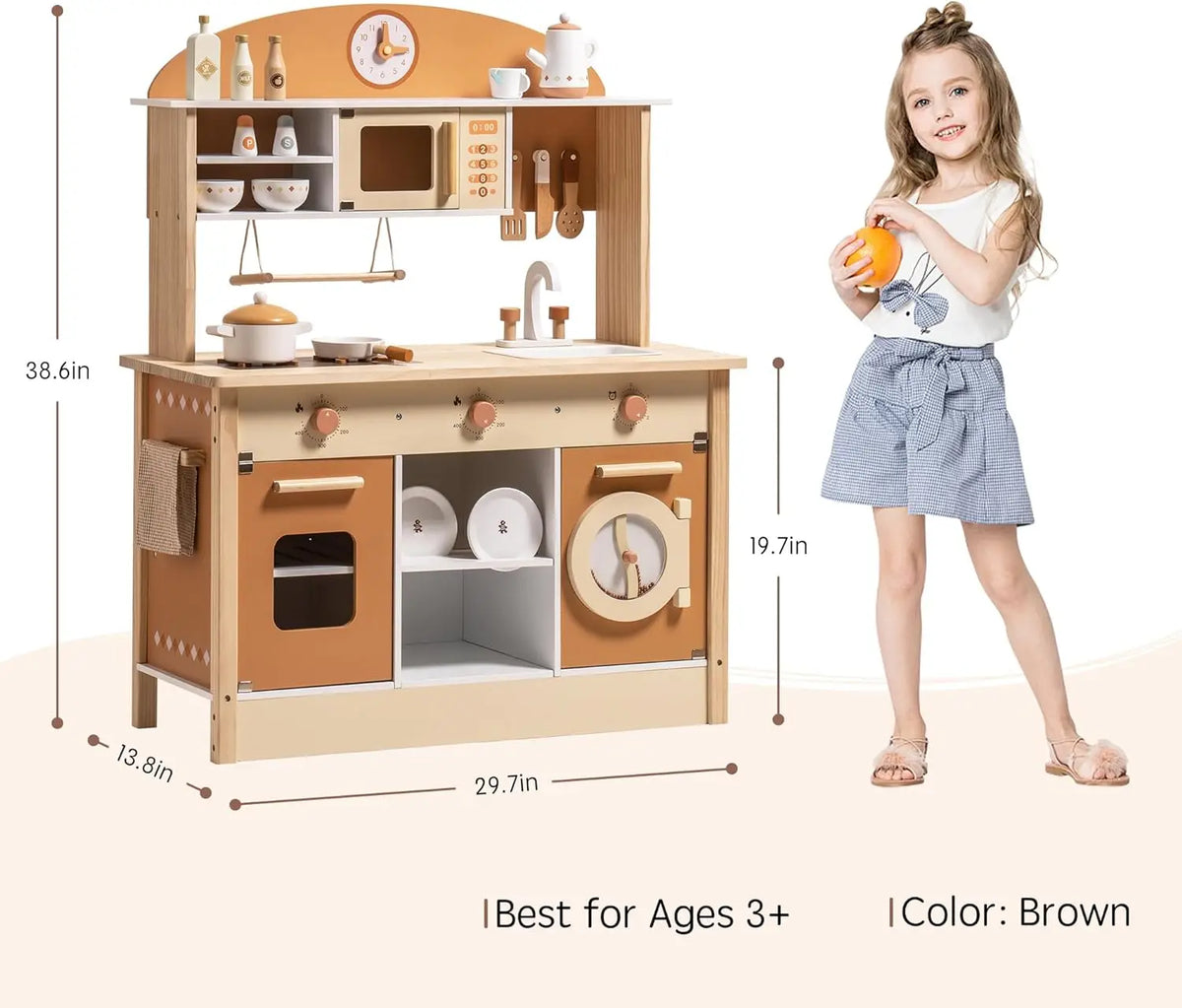 Nelokid Toy Kitchen With Washing Machine