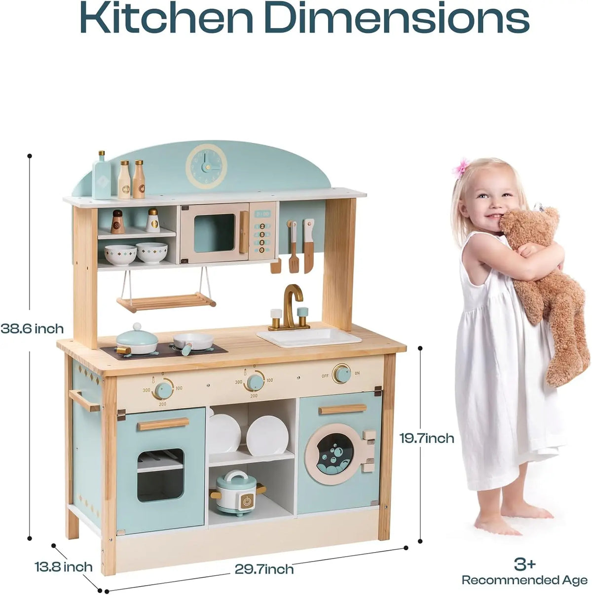 Nelokid Toy Kitchen With Washing Machine