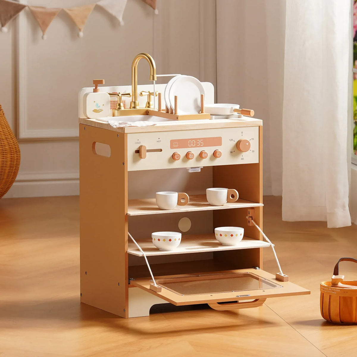 Nelokid Toy Kitchen With Washing Machine