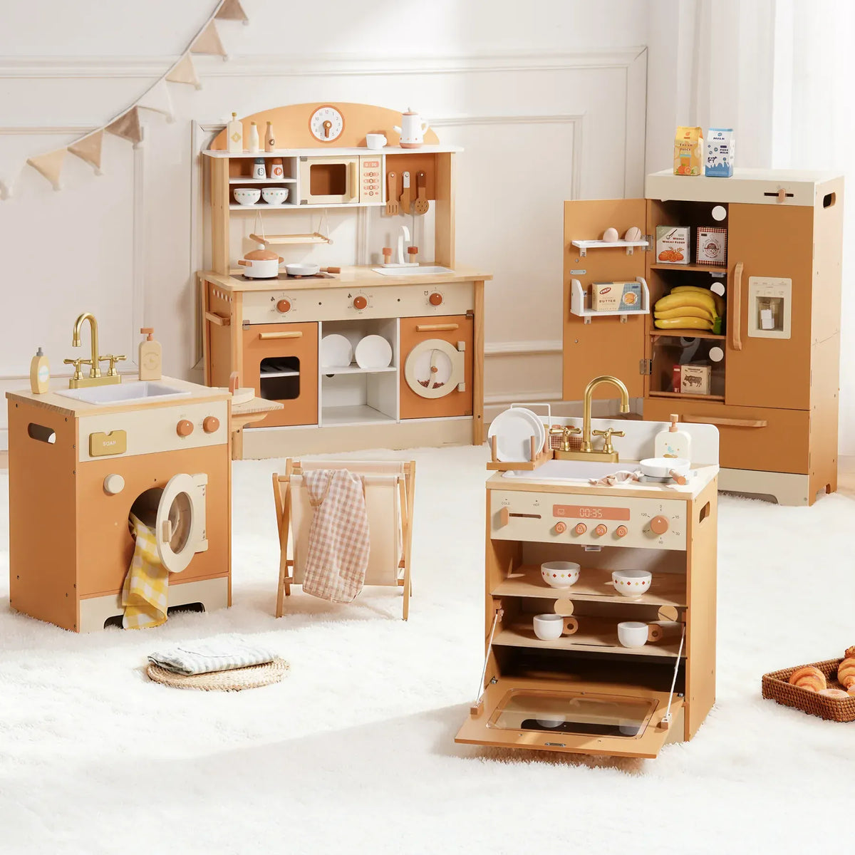 Nelokid Toy Kitchen With Washing Machine