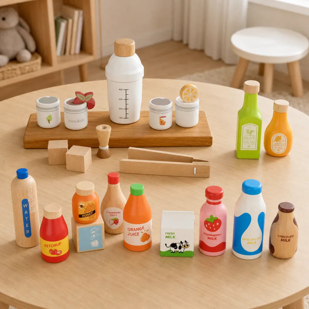 Nelokid Toy Food Set Wooden