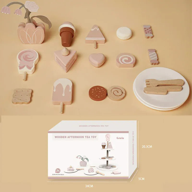 Nelokid Wooden Tea Set Toddler