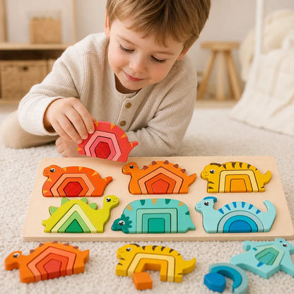 Nelokid Wooden Dinosaur Puzzle