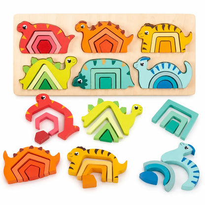 Nelokid Wooden Dinosaur Puzzle