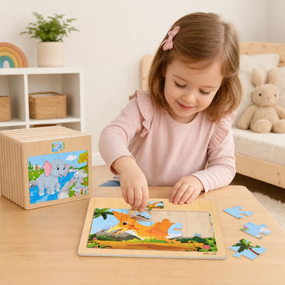 Nelokid Wooden Animal Puzzles