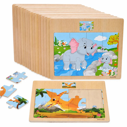 Nelokid Wooden Animal Puzzles