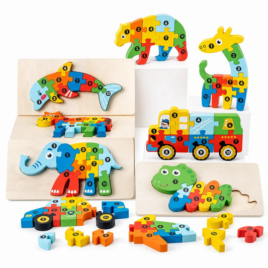 Nelokid Wooden Animal Jigsaw Puzzle
