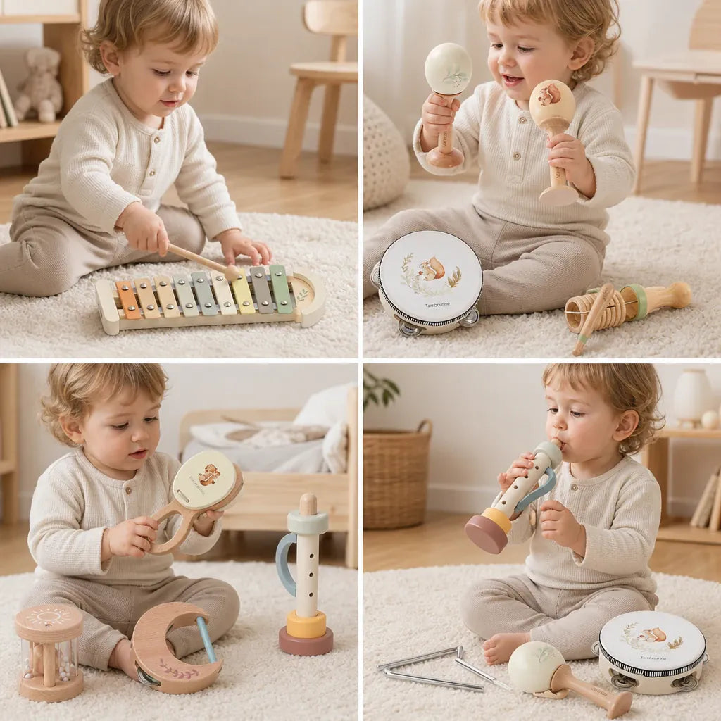 Nelokid Wooden Musical Instruments Baby