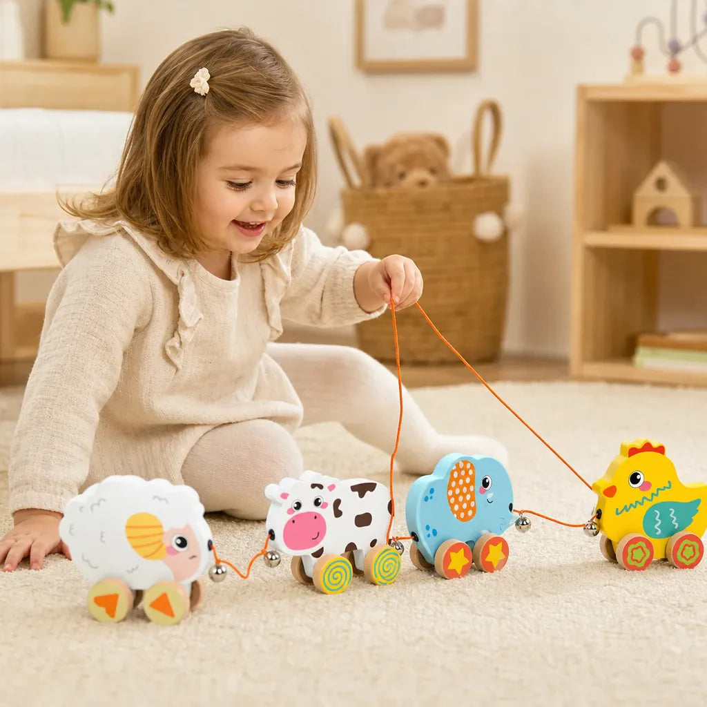 Nelokid Wooden Pull Along Toy