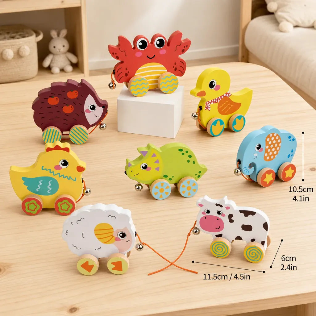 Nelokid Wooden Pull Along Toy