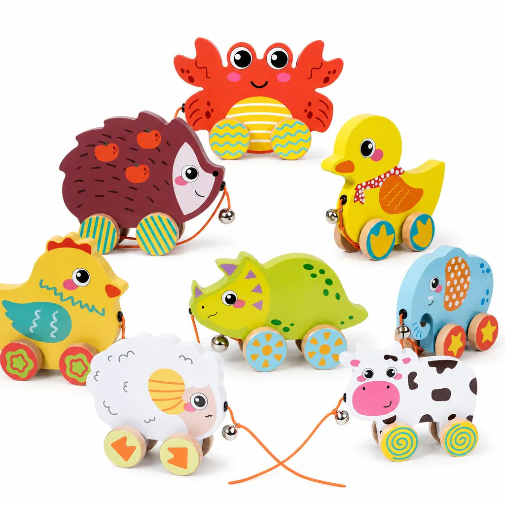 Nelokid Wooden Pull Along Toy