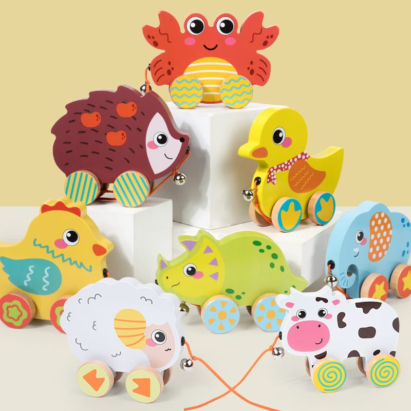 Nelokid Wooden Pull Along Toy