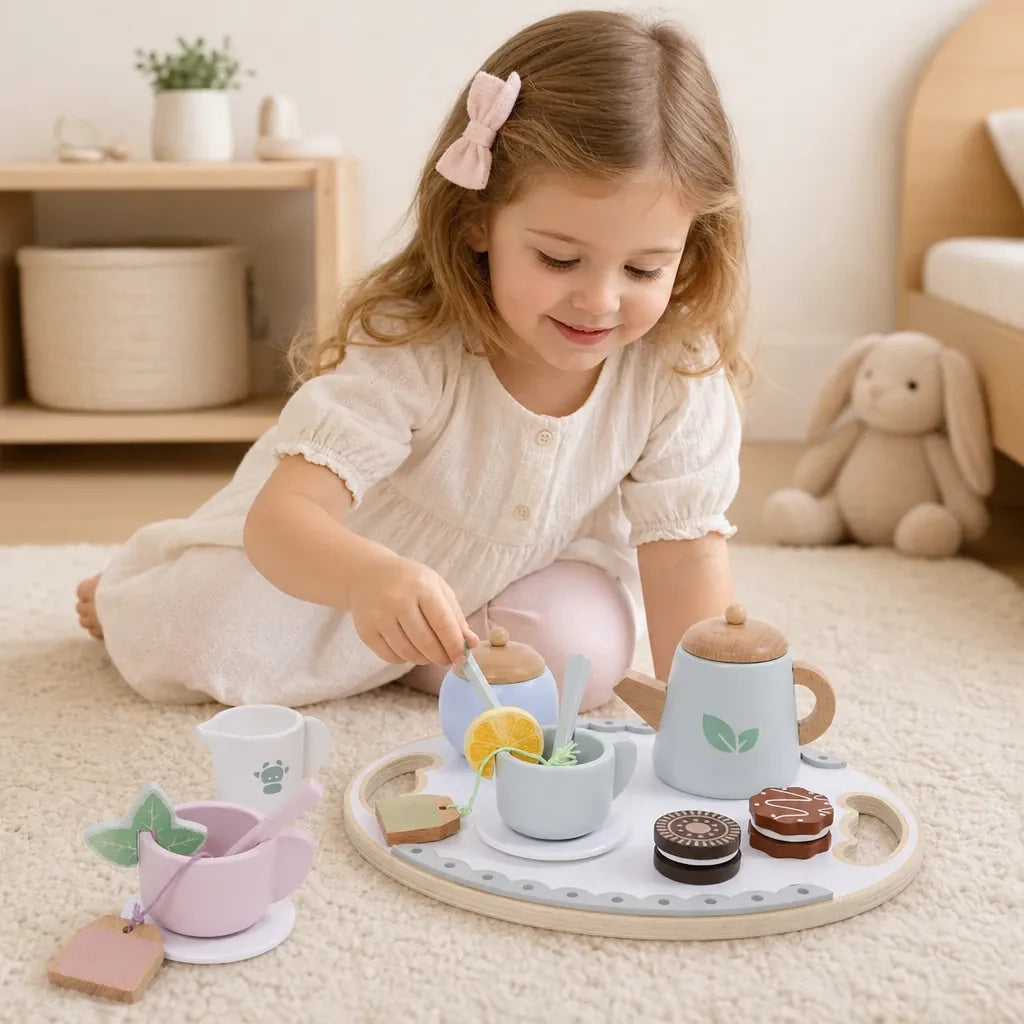 Nelokid Tea Set Childrens Wooden